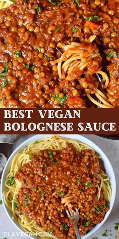 the best vegan bologi sauce is in this bowl