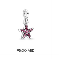 Pandora Me Collection, Pandora Charms Pink, Pink Starfish, Pandora Star, Pandora Me, Silver Pandora Charms, Pandora Collection