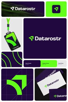 various logos and business cards for datators