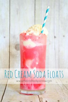 Red Cream Soda Floats Lime Sherbet Punch, Sherbet Punch, Soda Floats, Red Smoothie, Lime Sherbet, Italian Soda, Ice Cream Floats, Soda Recipe