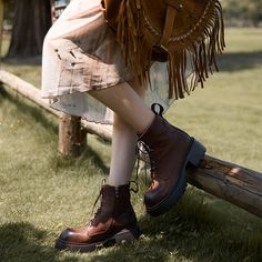 50mm Platform Boots Lace up Leather Martin Boots Handmade Round Toe Combat Boots in Black/Brown Brown Closed Toe Martin Boots For Fall, Brown Lace-up Platform Combat Boots, Brown Lace-up Martin Boots For Fall, Brown Lace-up Boots With Leather Sole For Winter, Brown Ankle-high Lace-up Boots For Fall, Ankle-high Brown Lace-up Boots For Fall, Brown Lace-up Martin Boots With Leather Sole, Brown Lace-up Moto Boots For Fall, Brown Flat Heel Platform Boots For Winter