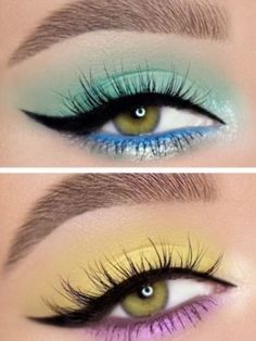 Pastel Makeup Looks, Pastel Eye Makeup, Red Eyeshadow Makeup, Eye Makeup Steps