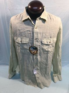 Mens NEW JOS.A.BANK 100% Linen Lite Green Beach Walking Paradise Shirt NWT. Condition is New with tags. Shipped with USPS Priority Mail. Our goal is to sell clothing that is New or In excellent Used Condition (EUC) or very good used condition (VGUC) however if we have an article that has a flaw of any kind we will state so in the description and show it in the pictures! PLEASE CHECK MEASUREMENTS BELOW FOR PROPER FIT . Brand: Jos.A.Bank Material: 100% Linen Color: Lite Green Size: L Large Invento Classic Beach Shirt With Pockets, Classic Camp Shirt For Summer Beach, Classic Summer Camp Shirt For Beach, Relaxed Fit Long Sleeve Camp Shirt For Beach, Relaxed Fit Long Sleeve Camp Shirt For Vacation, Classic Beach Tops With Pockets, Casual Tops With Spread Collar For Vacation, Relaxed Fit Shirt With Pockets For Beach Season, Classic Collared Beach Tops