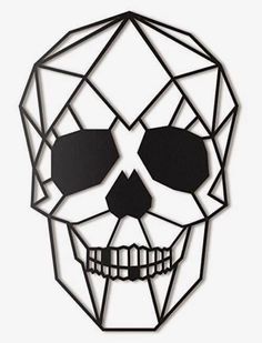 a paper cut out of a skull face