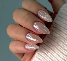 Moh Nails, Wedding Nails Acrylic, Milky Nails, Thanksgiving Nails, New Year's Nails, Silver Nails, Fancy Nails