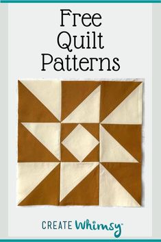 the free quilt pattern is featured in this article