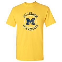 PRICES MAY VARY. EXCLUSIVE T Shirt from Underground Printing, Printed and Designed in the USA. Unisex fit that's Perfect for Men and Women. Great addition to any wardrobe. OFFICIALLY LICENSED Products include an official UGP and collegiate licensed hologram tag or sticker. Show your Michigan Pride in this great Licensed T Shirt! HIGH QUALITY PRINTS Machine washable (We suggest you wash inside out for a longer lasting print). Whether you are tailgating at a Michigan football game, or in the stand Funny Christmas Movies, Michigan Football, Circle Logo, Circle Logos, Logo T, Basketball Team, Michigan Wolverines, Football Game, Movie T Shirts