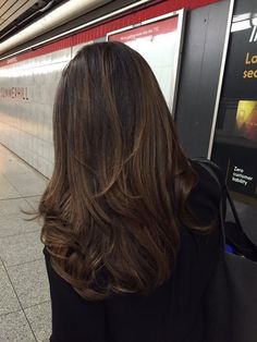 Long Layers Medium Length Hair Thick, Dark Hair Amber Highlights, Neutral Brown Highlights On Dark Hair, Brunette Hair Inspo Color, Brown Hair With Highlights And Layers, Edgy Long Haircut, Old Money Brunette Hair, Casual Night Out Outfit Winter, Lovely Hairstyles