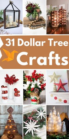 Looking for some fun, yet cheap Dollar Tree Crafts? Here are 31 amazing DIY Dollar Tree Crafts that will save you a ton of money while sprucing up your home for every season and holiday!