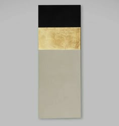 an abstract painting with black, gold and grey colors on a gray background by corbi