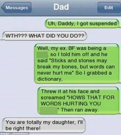 Best Comebacks Ever, Funny Texts From Parents