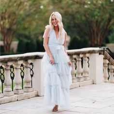 Beautiful Ruffle Dress With Pearl Details Blue Dress With Pearls, Dress With Pearls, Baby Blue Dress, Baby Blue Dresses, Pearl Details, Pearl Dress, Pearl Color, Ruffle Dress, Blue Dress