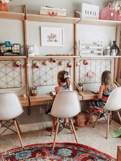 Kids Homework Room, Kids Homework Station, Homeschool Room Design, Homework Room, Kids Bedroom Storage, Kids Shared Bedroom, Toddler Girl Room, Toddler Boys Room, Industrial Shelving