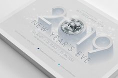 the new year's eve brochure is displayed on a white surface