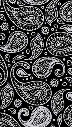 a black and white paisley print fabric