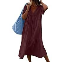 Midi Dresses Casual, Linen Midi Dress, Midi Dress Casual, Dress For Women, Midi Dresses, Dresses Casual, Pleated Dress, Midi Dress