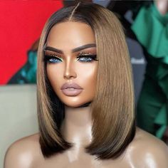 12inch Bob Wig Styles, Multi Colored Bob For Black Women, Short Colored Bobs For Black Women, Color Weave Black Women, Bob Cut Hairstyles For Black Women, Brown Bob Black Women, Honey Blonde Bob Black Women, Colored Bob For Black Women, Bob Wig Hairstyles For Black Women