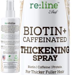 PRICES MAY VARY. INSTANT HAIR THICKENING SPRAY boost hair growth and get thicker fuller hair with a voluminous look in a matter of seconds! Apply biotin spray evenly on damp hair and dry to get instant texturized hair with volume body and shine - Safe for color treated hair BIOTIN FOR HAIR GROWTH TREATMENT DHT BLOCK biotin hair spray is infused with biotin vitamin protein & caffeine that seep into the hair follicles and block the DHT hormone to help prevent hair loss and encourage healthy hair r Fine Hair Volume, Hair Volumizer, Thicken Hair Naturally, Natural Hair Spray, Spray For Hair, Hair Thickening Spray, Thicker Healthier Hair, Biotin Hair Growth, Get Thicker Hair