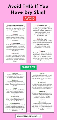 Stepping into the world of makeup can be difficult, especially when there’s so much to know. Understanding what works best for your skin type is crucial to make the most out of your makeup experience. In this guide, we’ll focus on dry skin and discuss the terms you should look for and avoid when selecting beauty products. Alcohol Free, Face Wash, Natural Oils