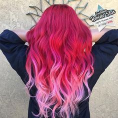 Colored Hairstyles, Unicorn Nail Art, Summer Hair Color Ideas, Unicorn Hair Color, Red Hair Looks, Pink Ombre Hair, Vivid Hair Color, Colourful Hair, Cute Hair Colors