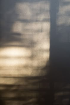 the shadow of a street sign on a wall