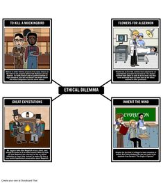 Literary Dilemma Definition | Ethical & Moral Dilemma Examples Moral Dilemma Scenarios, Inherit The Wind, Flowers For Algernon, Middle School Activities, Central Idea