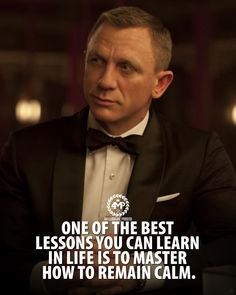 a man in a tuxedo with a quote on it