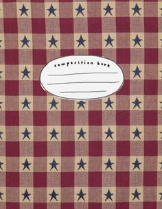 a red and white checkered table cloth with stars on it, the words competition written in