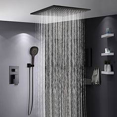 the shower head is connected to the wall