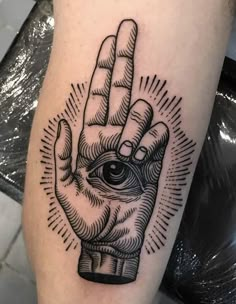 a hand with an all seeing eye on it