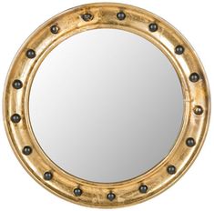 Jeffrey Round Porthole Wall Mirror, Antique Gold,small business,homedecor,hudson valley Antique Gold Mirror, Porthole Mirror, Antique Mirror Wall, Gold Mirror Wall, How To Clean Mirrors, Circular Mirror, Antique Iron, Round Wall Mirror, Gold Walls