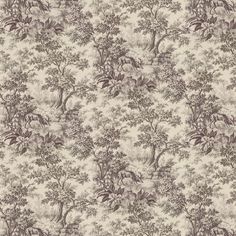 an old wallpaper with trees and flowers on the back ground, in grey tones