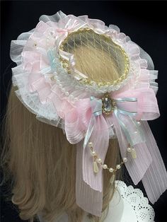 Jewelry Palace Hime Lolita Elegant Flat Hat Cute Party Headpieces, Magical Girl Outfit, Accessories Elegant, Flat Hat, Elegant Flats, Flat Hats, Feminine Tattoos, Dream Nails, Elegant Accessories