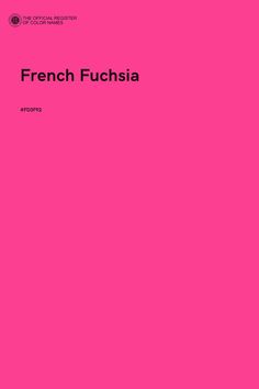 a pink book cover with the words french fuchsia written in black on it