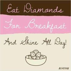 the cover of eat diamonds for breakfast and shine all day