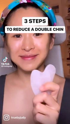 Difficulty: Easy     Tools:  • Gua Sha  • Facial oil or moisturizer Chin Lifting Exercises, Natural Double Chin Removal, Qua Sha For Double Chin, Gua Sha To Reduce Double Chin, Smaller Nose Gua Sha, Lanshin Gua Sha, Gua Sha Stomach Massage, How To Gus Sha, How To Give A Facial At Home