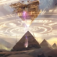 an image of the great pyramids in front of some other things that are around it