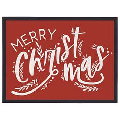 merry christmas card with hand lettering