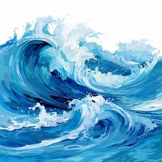 Ocean Clipart: 4K & Vector in Oil Painting Style Wave Images Ocean, Ocean Scenes Painting, Ocean Painting Ideas, The Wave Painting, Ocean Digital Art, Unique Acrylic Paintings, Ocean Painting Acrylic, Wave Art Painting, Ocean Png