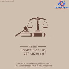 the national constitution day poster with a judge's gavel and books on it