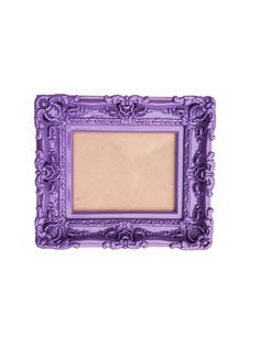 an ornate purple frame with a white background