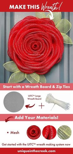 the instructions for how to make this wreath