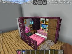 quarto de Minecraft Cute Beds In Minecraft, Bed Designs Minecraft, Minecraft Room Decor Ideas, Minecraft Kids Room, Minecraft Interior Design Bedrooms, Minecraft Bedroom Ideas Game, Minecraft Room Ideas, Minecraft Beds, Minecraft Bed Ideas