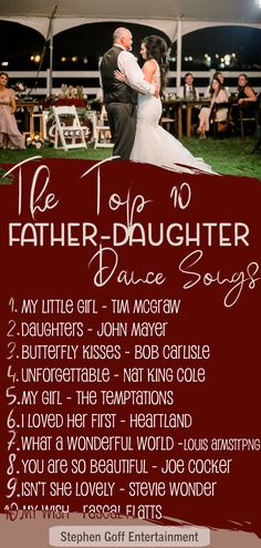 the top 10 father daughter dance songs