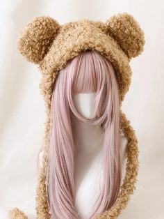 White/Brown Sweet Teddy Ears Hat Melanie Martinez Tour, Bear Ear Hat, Teddy Bear Ears, Kawaii Winter, Dream Closet Clothes, Ears Hat, Kawaii Hat, Kawaii Vintage, Cute Beanies