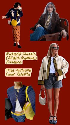 #outfitinspo #natural #naturalessence #naturalaesthetic #classic #classicessence #kitchneressences #trueautumn #trueautumncolorpalette #colorpalette #stylist #fashion #fashioninspo #styleinspiration True Autumn Color Palette, Classic Essence, Natural Gamine, Color Seasons, Autumn Color Palette, Gamine Style, True Autumn