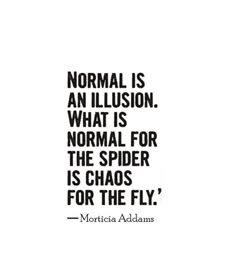 a quote on normal is an illusion what is normal for the spider is chaos for the fly