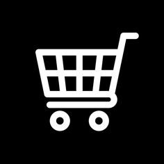 a shopping cart icon on a black background