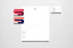 the stationery is designed to look like it has different colors and shapes