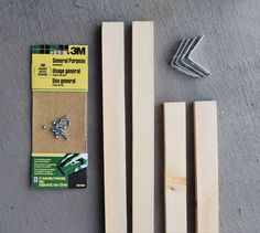 the tools needed to make wooden dows are laid out